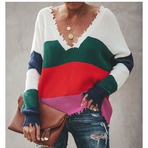 Distressed Oversized Sweater 💞